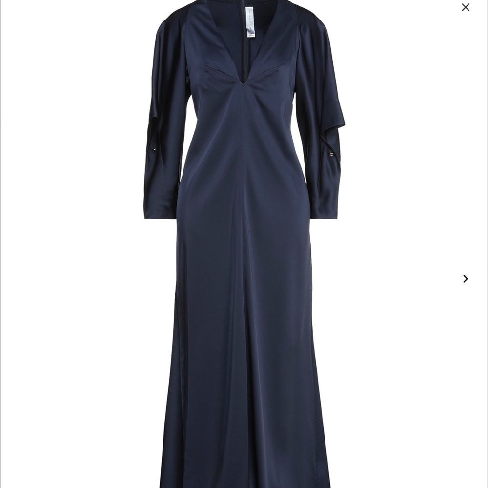 Gorgeous Victoria Beckham New w/Tags Navy Silk Evening Gown Sz 38